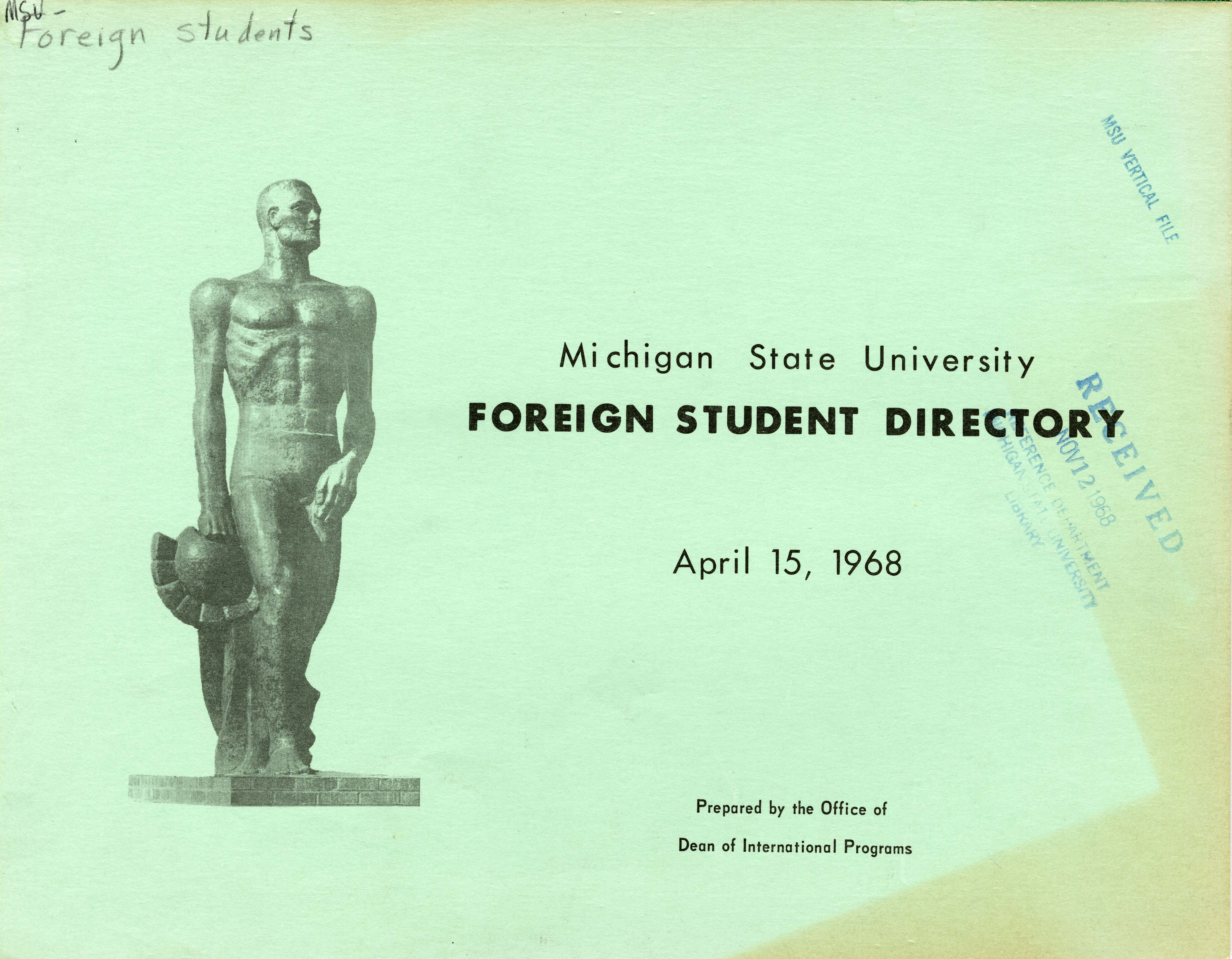 1968 International Student Directory