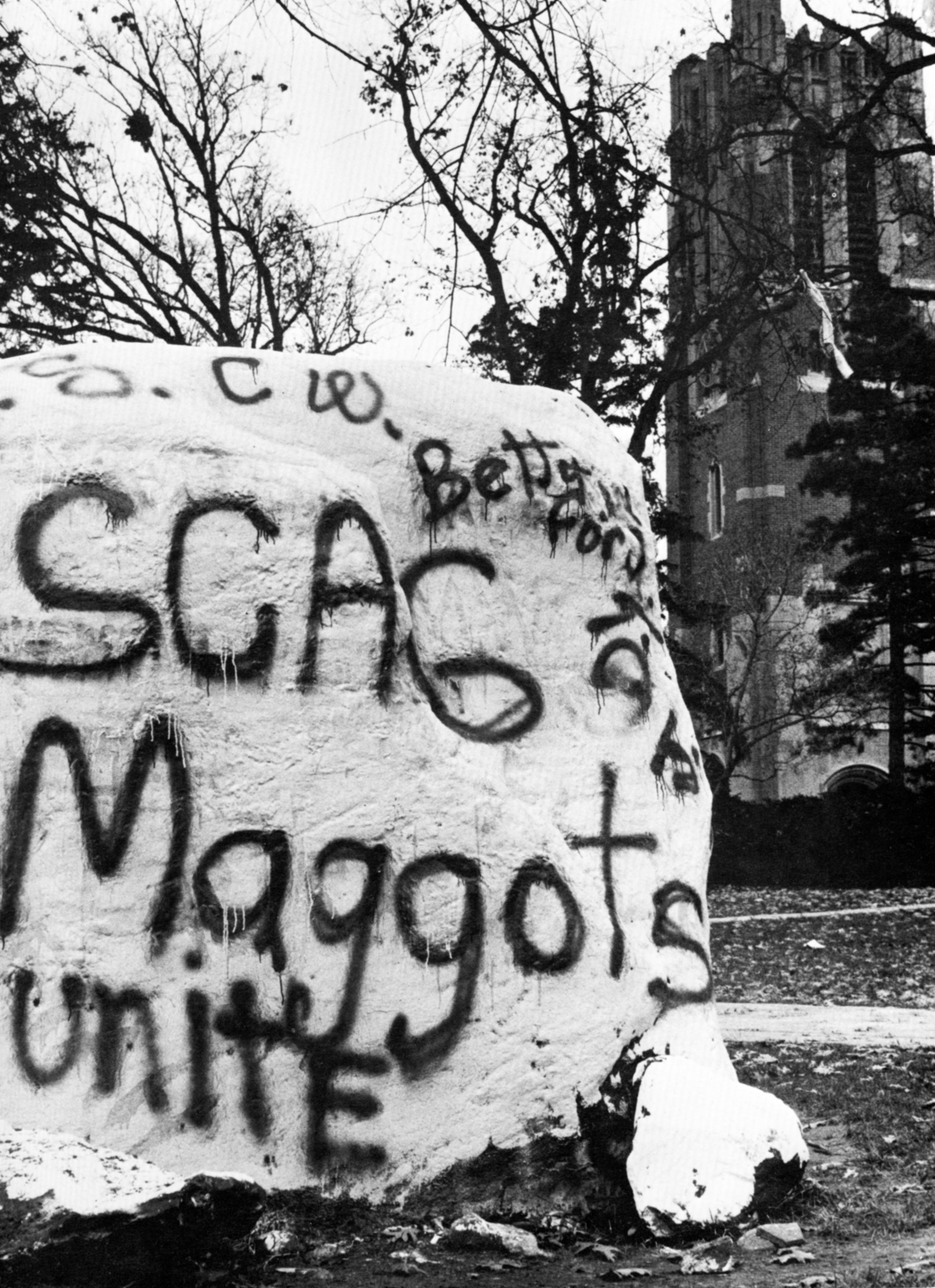Graffiti on The Rock, circa 1979 Graffiti on The Rock, circa 1979