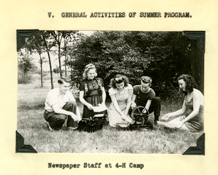Newspaper Staff at 4-H Camp