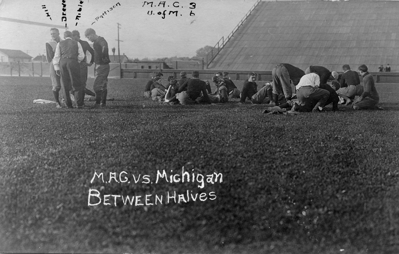 M.A.C. vs. University of Michigan football game, ca. 1910