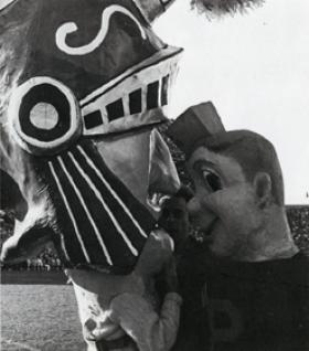 MSU Football vs. Purdue, 1966 (b&w)