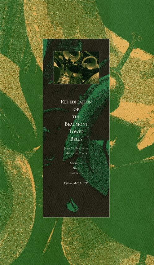 Rededication Program of Beaumont Tower; May 3, 1996