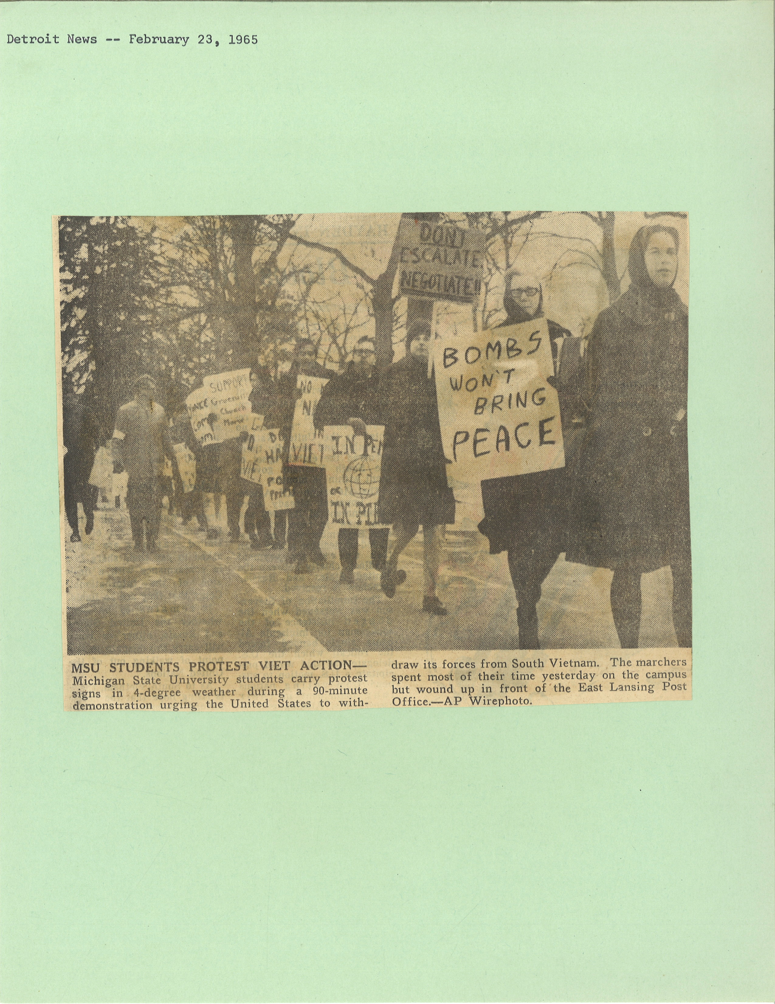 MSU Students Protest Vietnam War