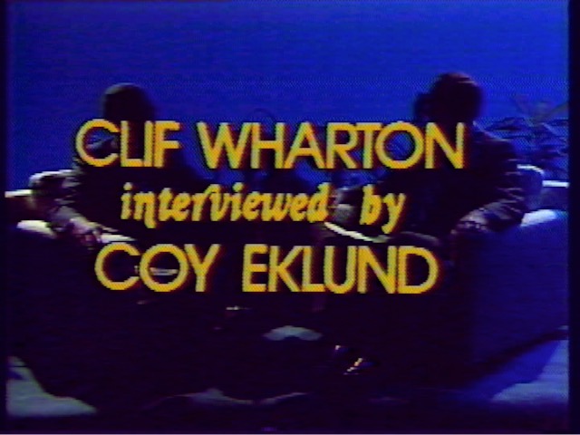 Clif Wharton interviewed by Coy Eklund, 1978