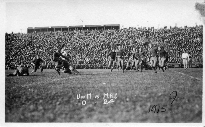 University of Michigan vs. M.A.C. football game, 1915