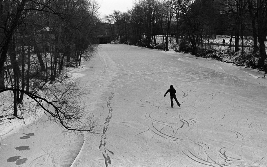 Ice Skating on the Red Cedar River