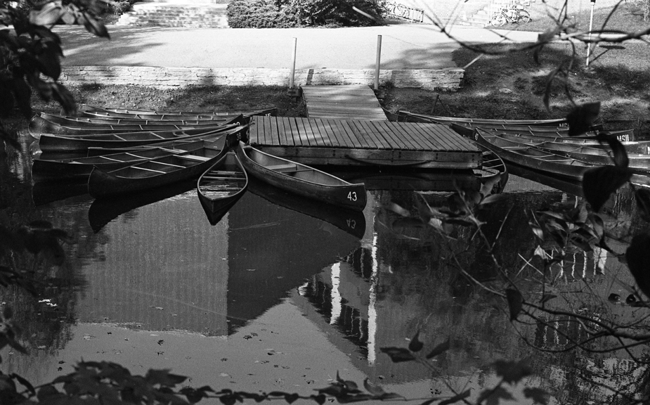 Canoes on the Red Cedar River