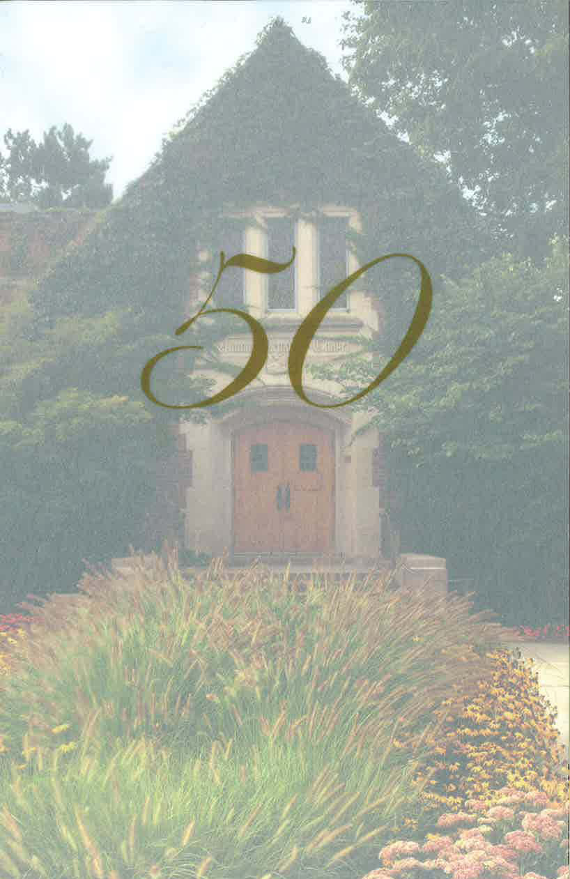 50th Anniversary Program for the Alumni Memorial Chapel; September 21, 2002