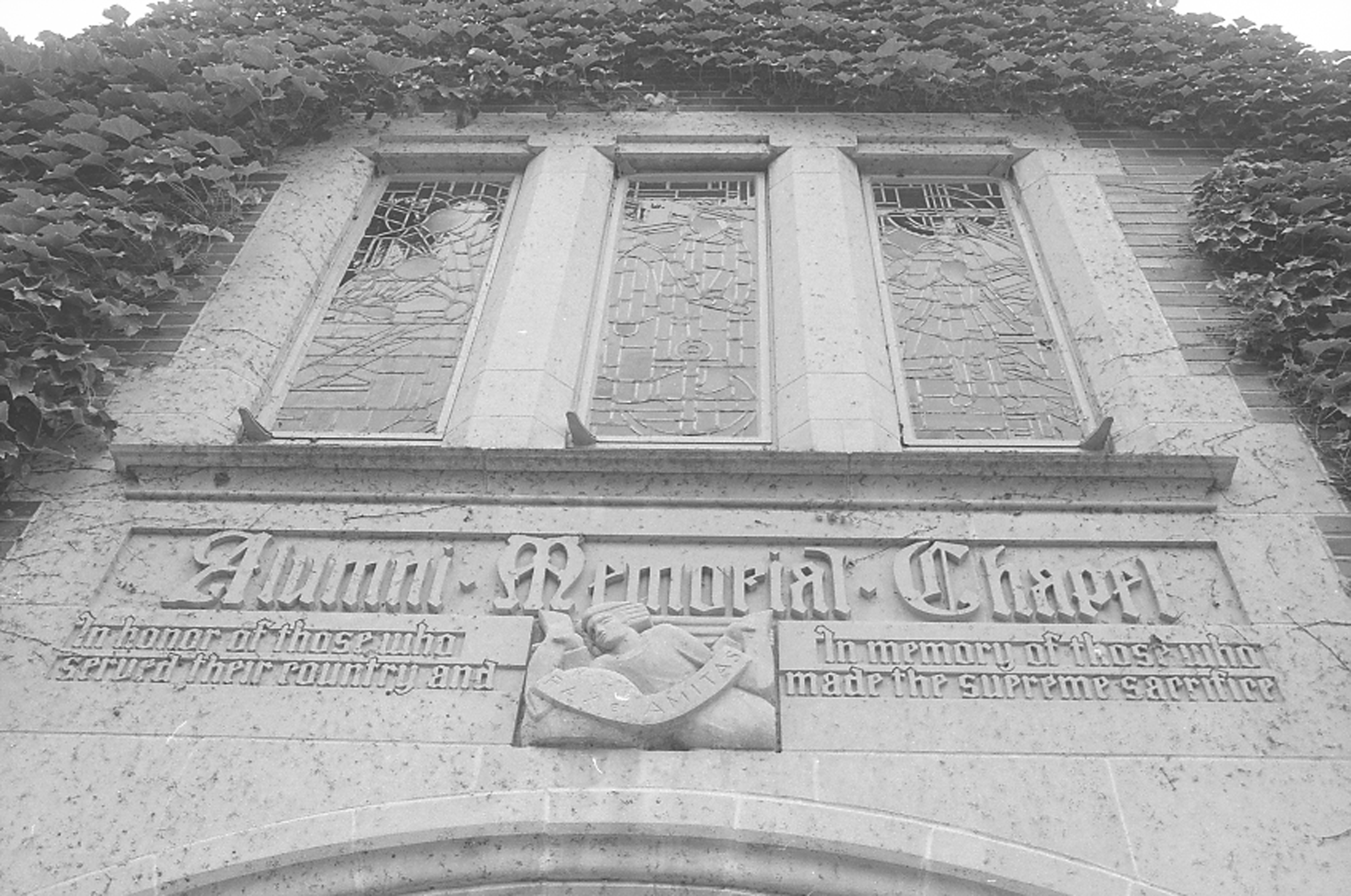Entrance above the Alumni Chapel; September 29, 1981