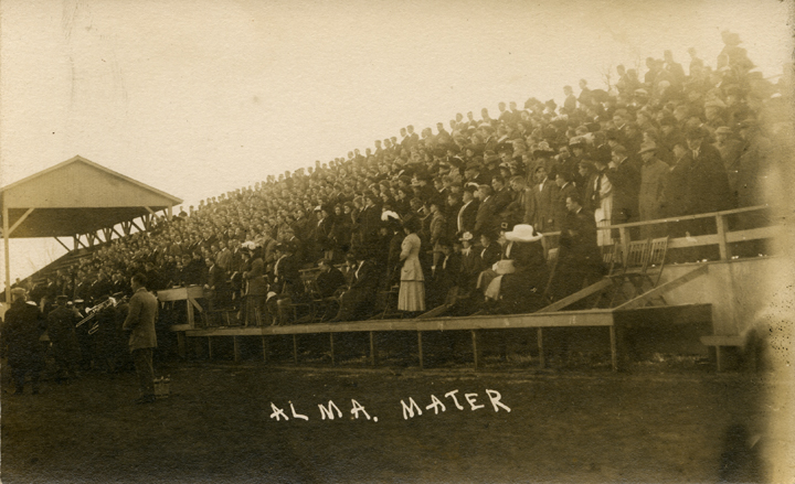 Fans at a M.A.C. football game