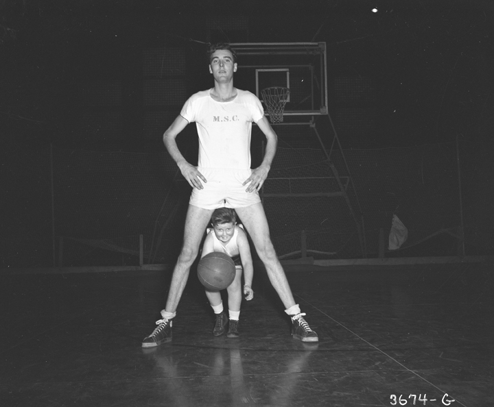 Tall Basketball Player with Dick Beals