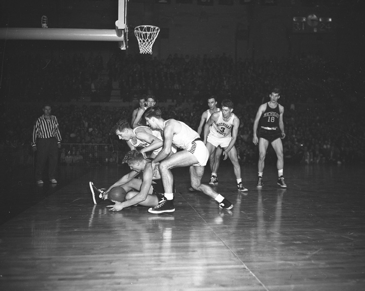 University of Michigan versus Michigan State College Basketball Game