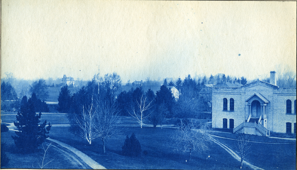 26.  Chemical Laboratory and campus grounds, circa 1888.