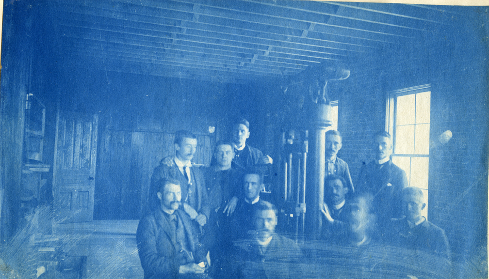 41. Men in a machine shop, circa 1888.