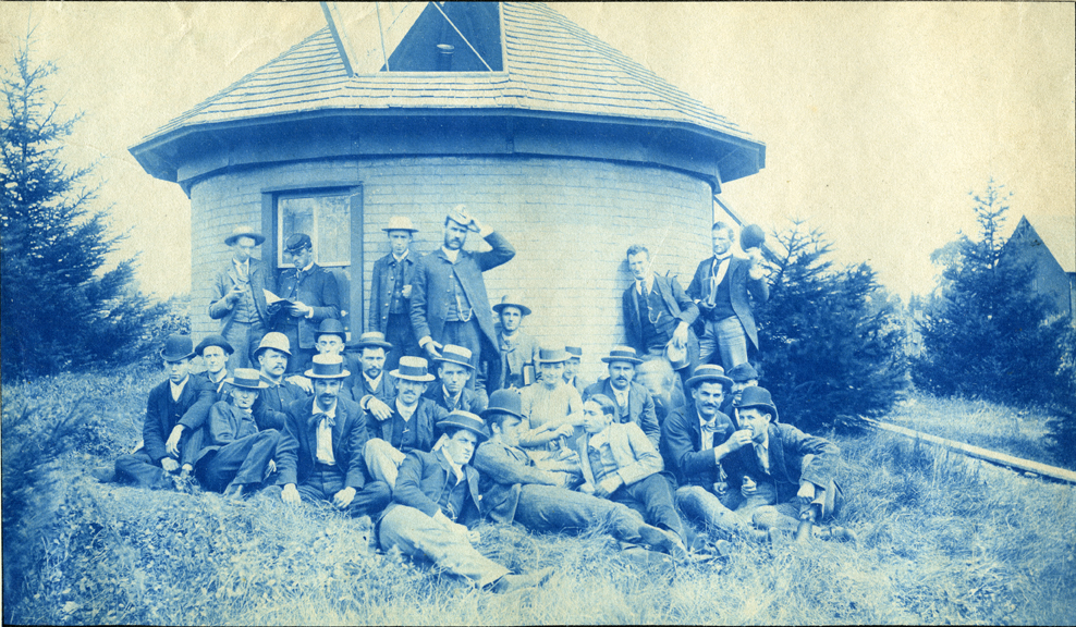 42. Students outside the Astronomical Observatory, circa 1888.