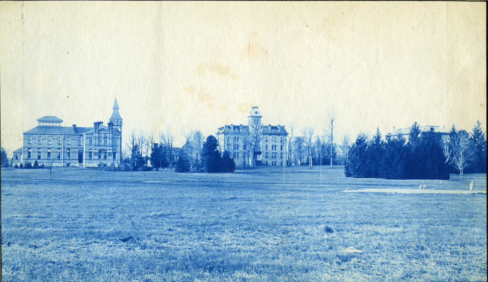 43. Linton Hall and Williams Hall, circa 1888.
