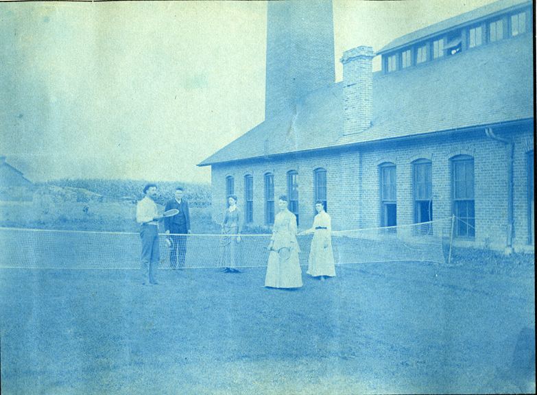 65. Tennis court by the Boiler House, circa 1888.