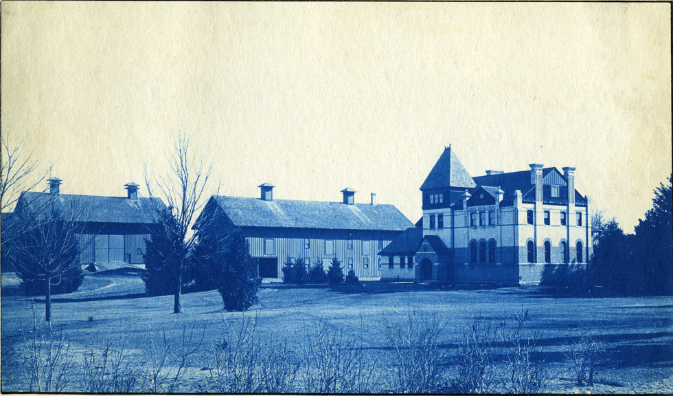 74. Veterinary Laboratory and barns, circa 1888.