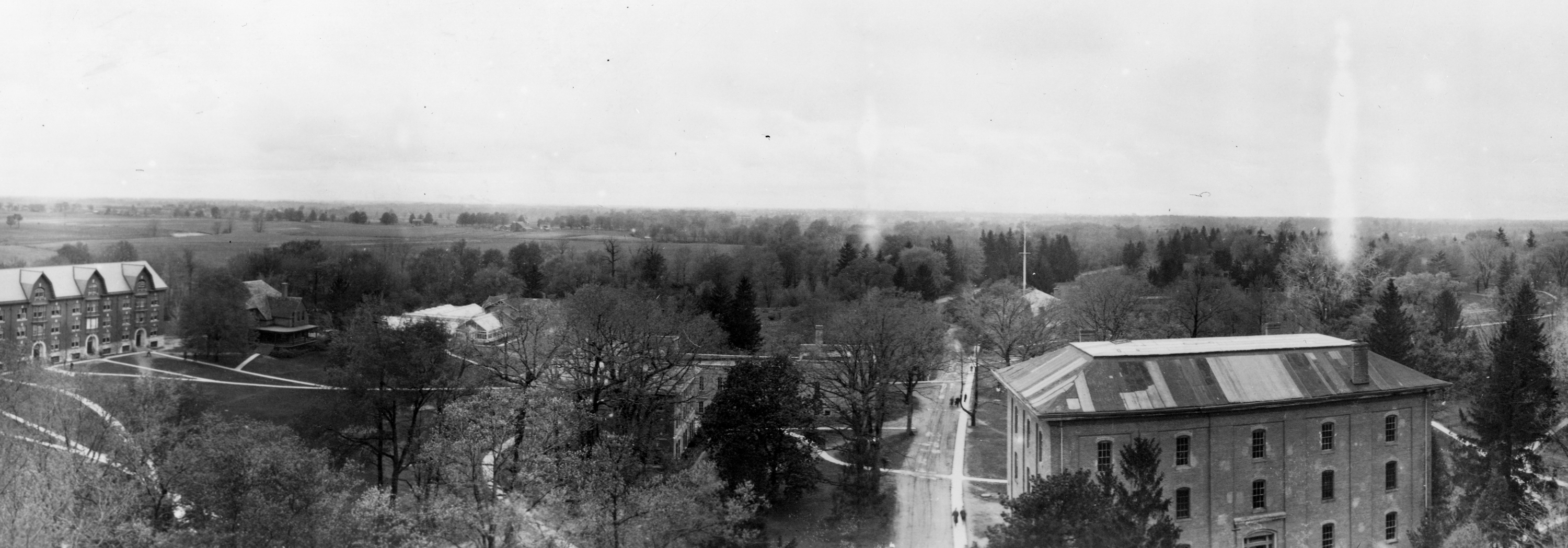 A panoramic view of campus, 1915 ca.