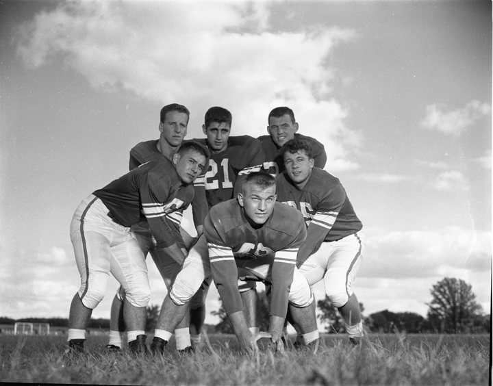 1955 MSU Football Center and Quarterbacks