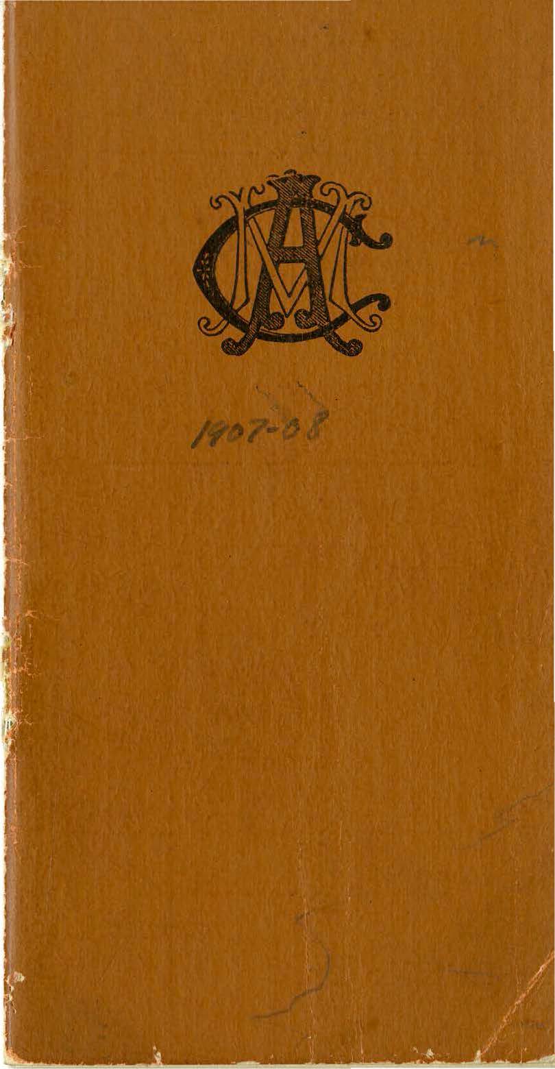 Student Handbook, 1907-1908