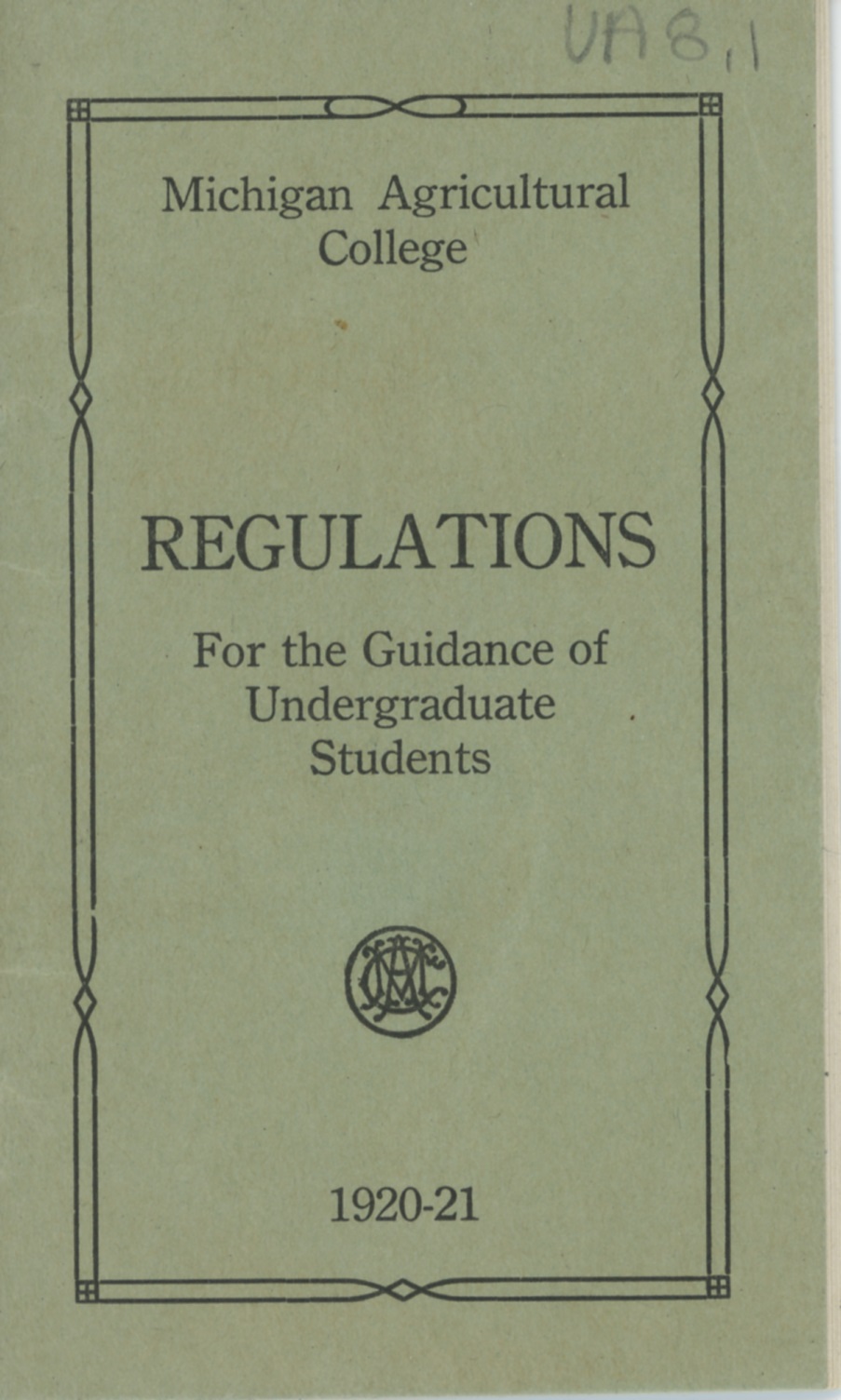 Student Handbook, 1920-1921