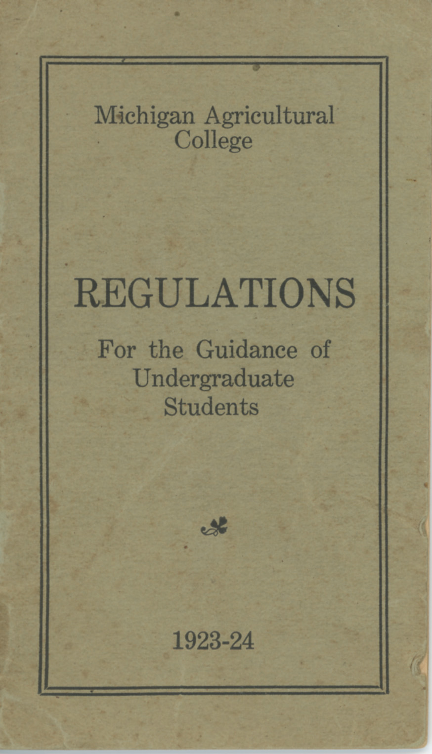 Student Handbook, 1923-1924