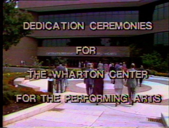 Dedication Ceremonies for the Wharton Center for the Performing Arts, 1982