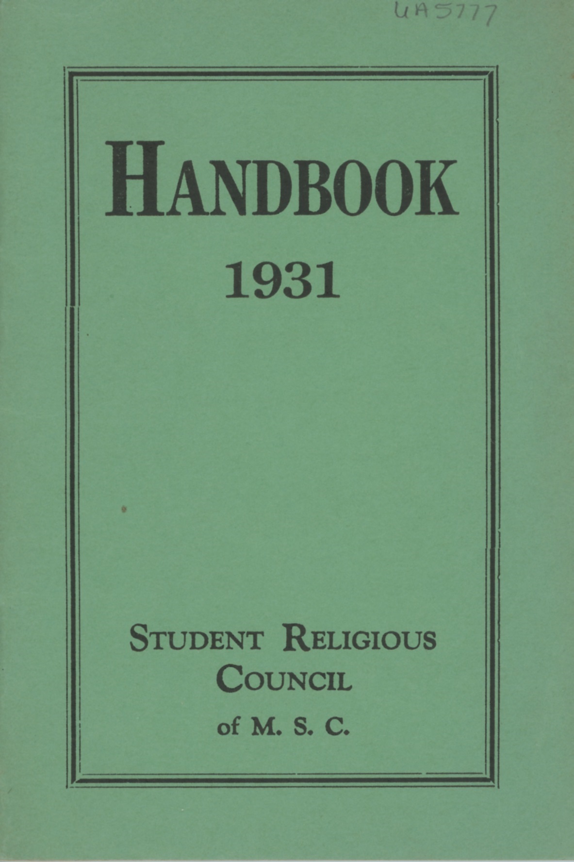 Student Handbooks, 1930-1939