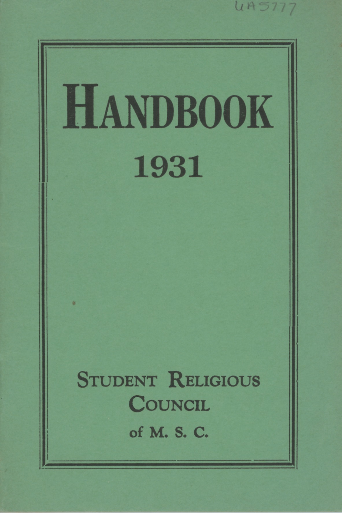 Student Handbook, 1931