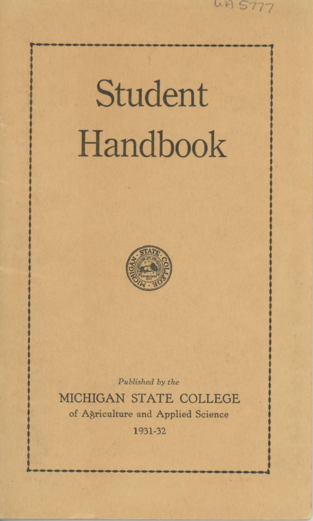 Student Handbook, 1931-1932