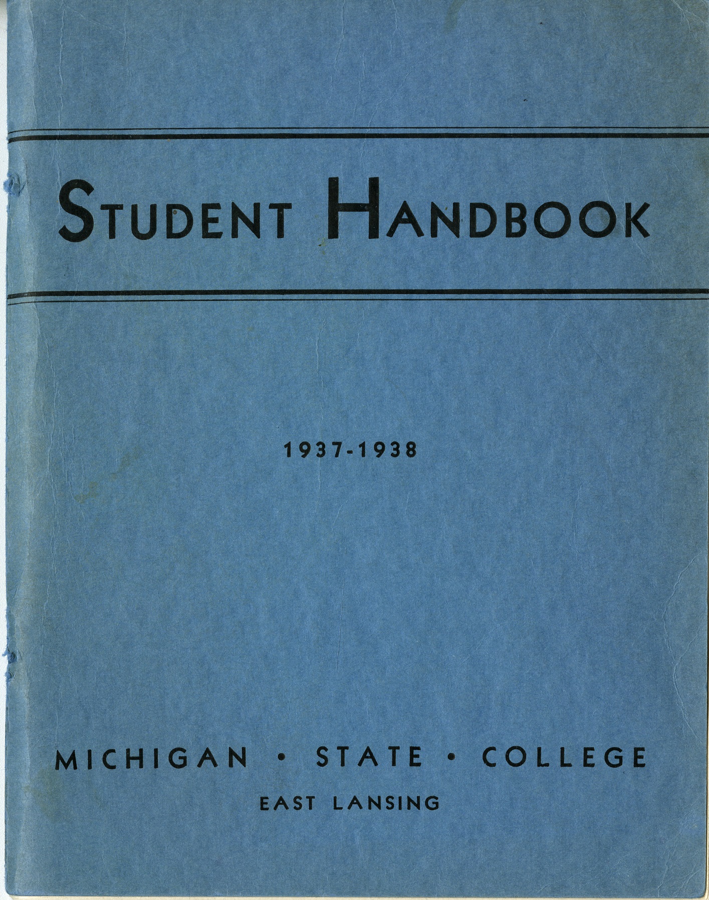 Student Handbook, 1937-1938