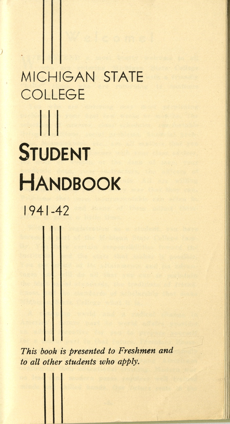 Student Handbook, 1941-1942