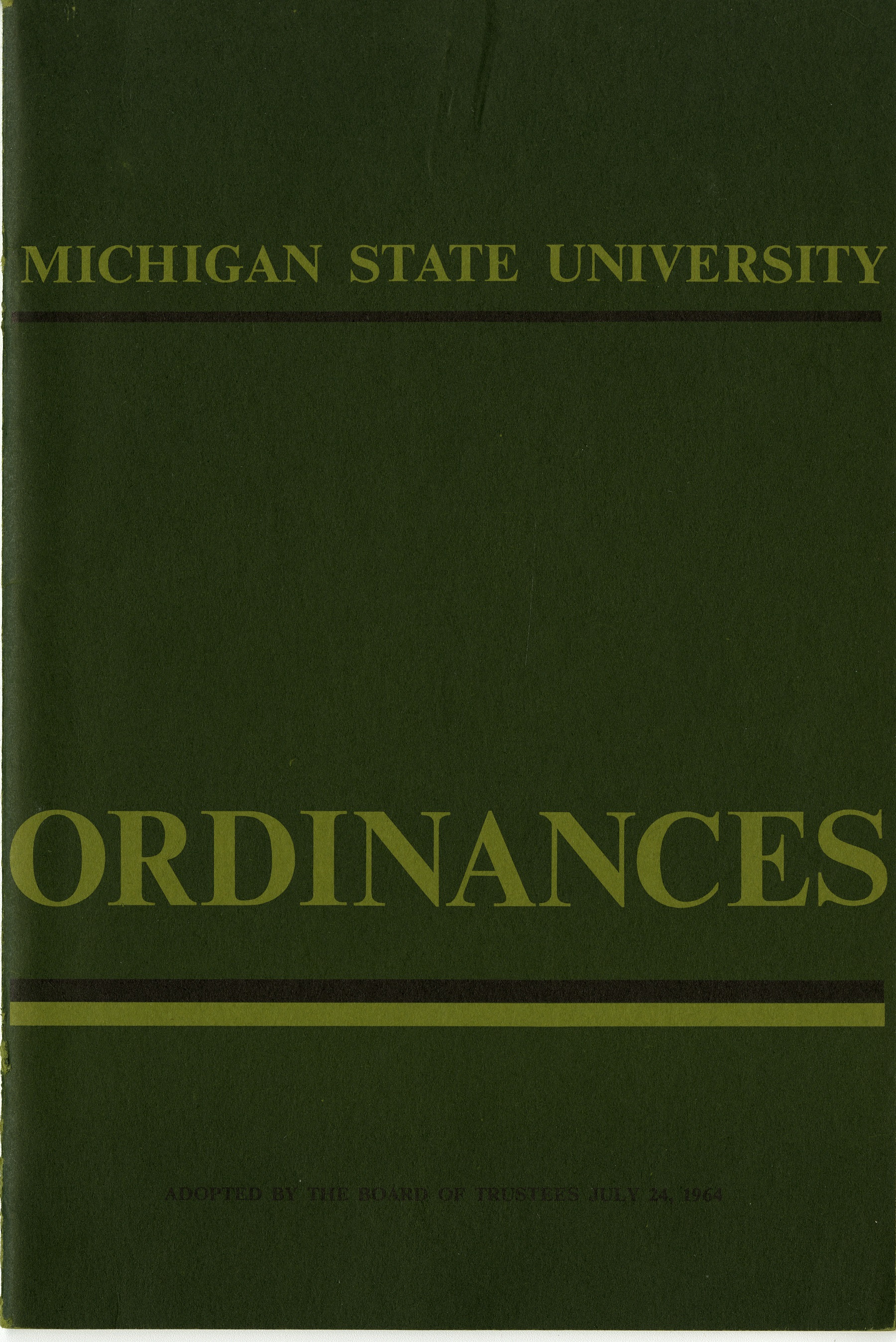 MSU Ordinances, 1964