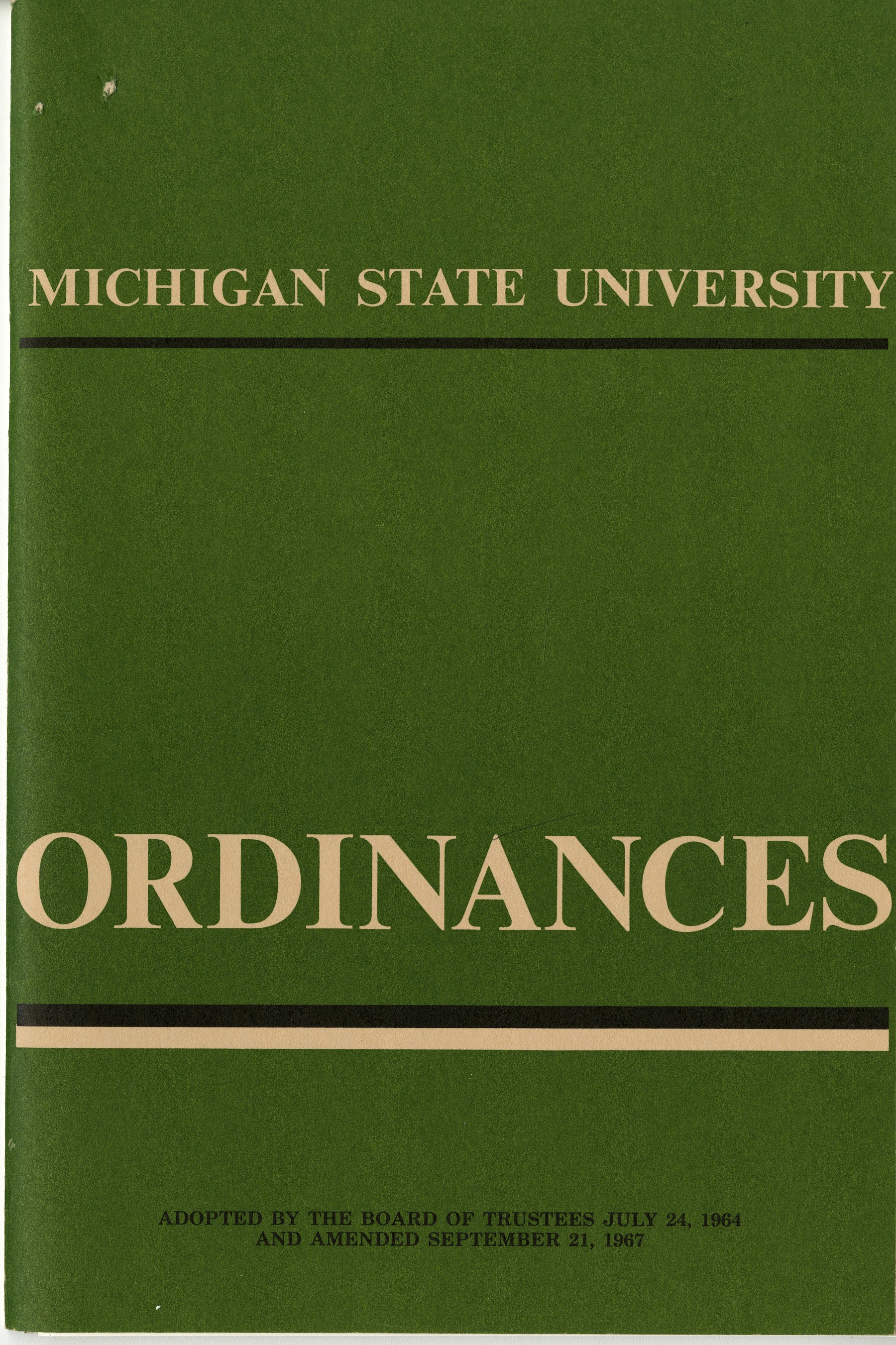 MSU Ordinances, 1967