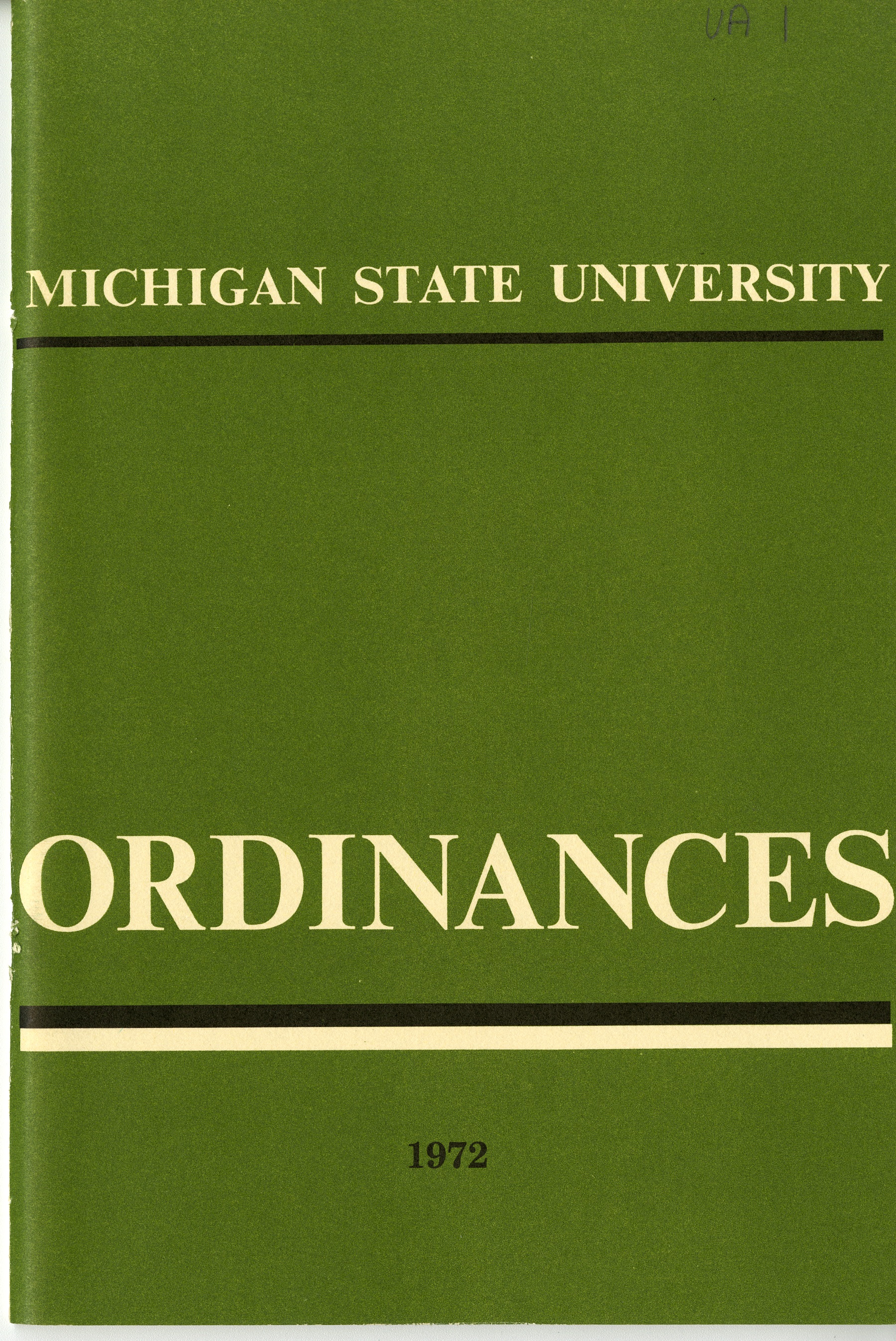 MSU Ordinances, 1972