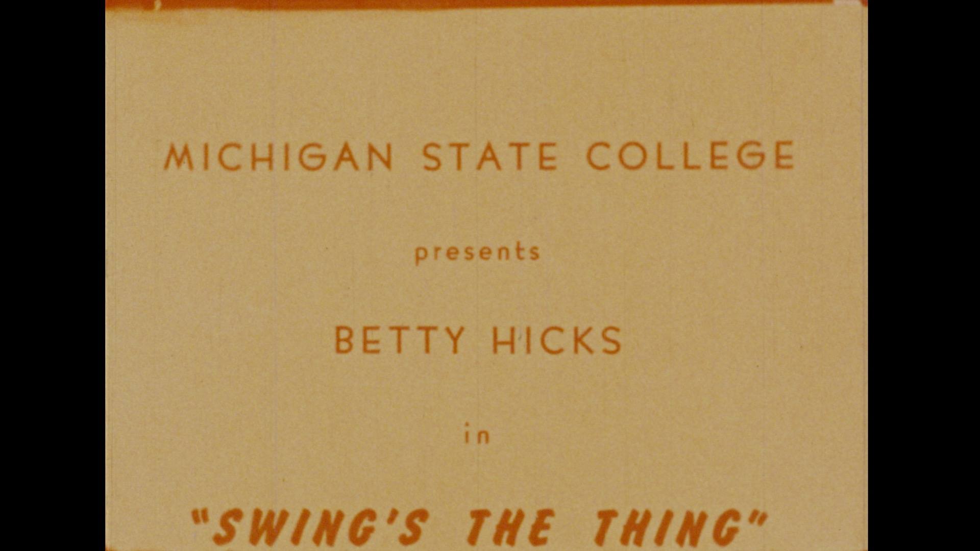 Swing's the Thing, 1948