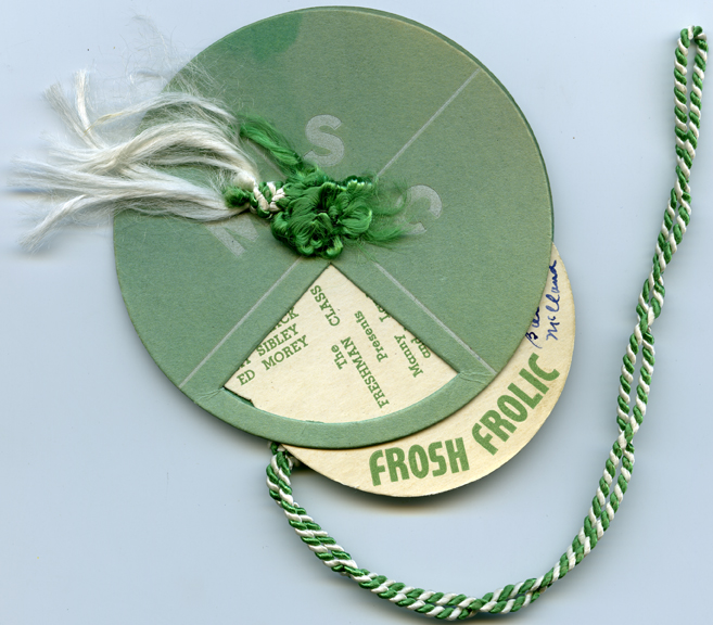 Frosh Frolic dance card, 1939