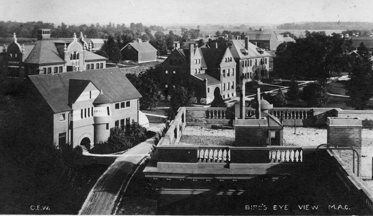 Bird's eye view of the M.A.C. campus