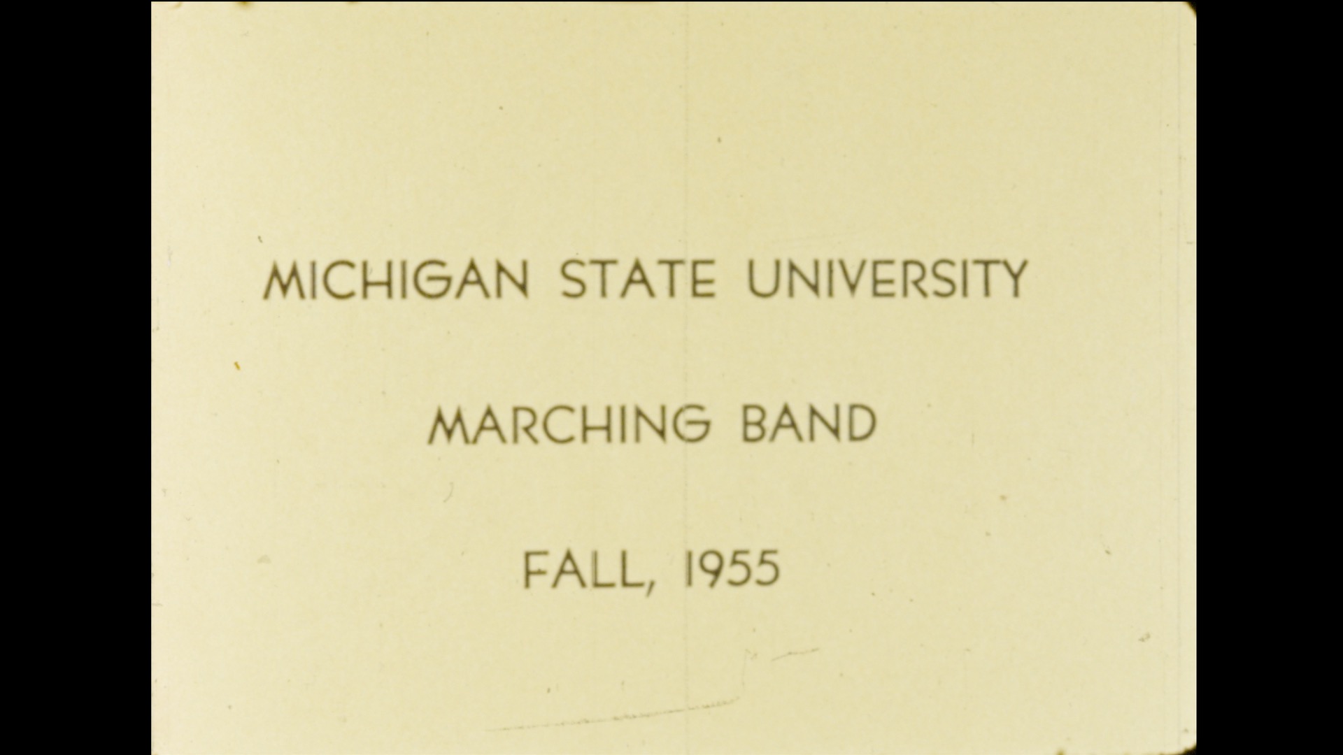MSU Marching Band, 1955