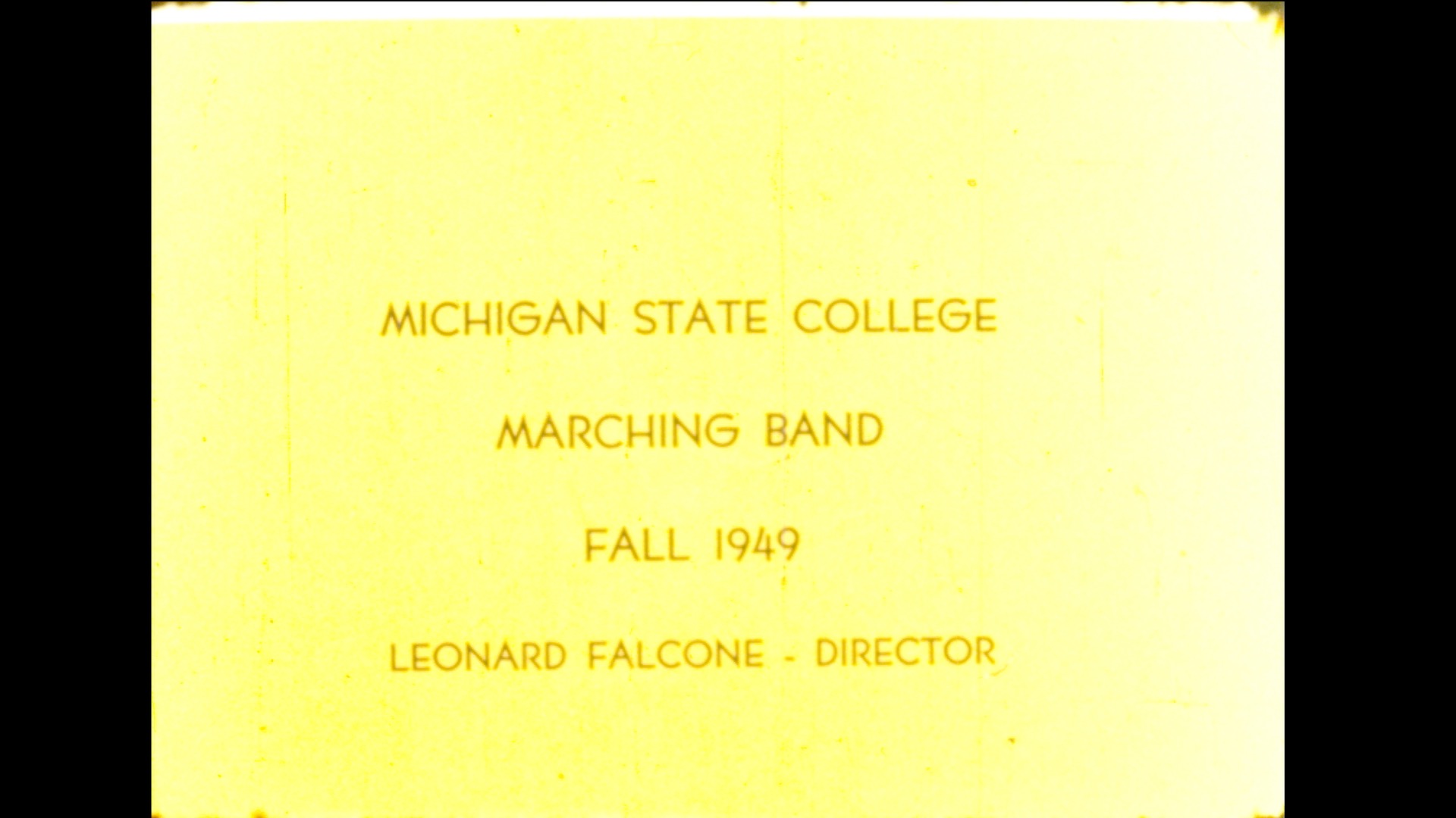 MSC Marching Band, 1949 (part 1 of 2)