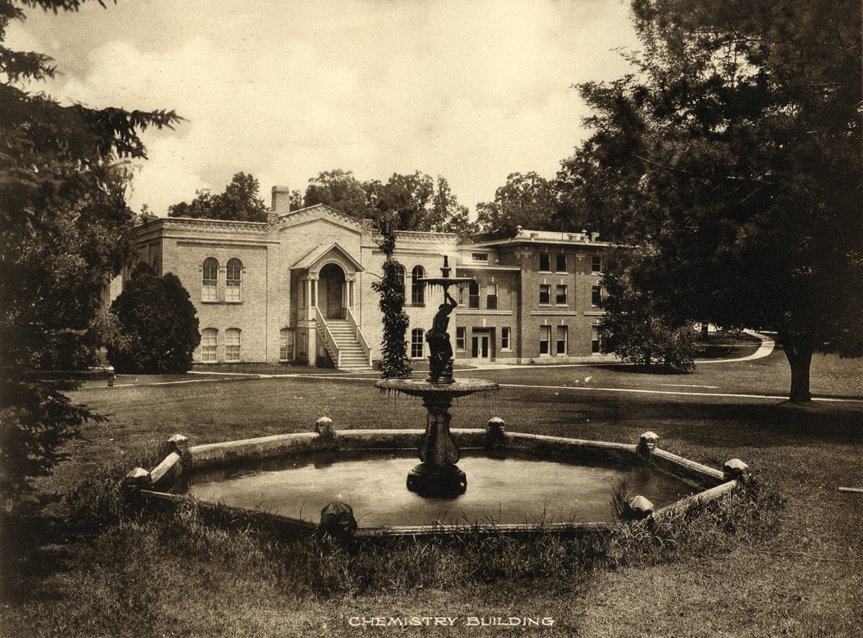 Fountain in Front of the Old Chemistry Building, date unknown Fountain in Front of the Old Chemistry Building, date unknown