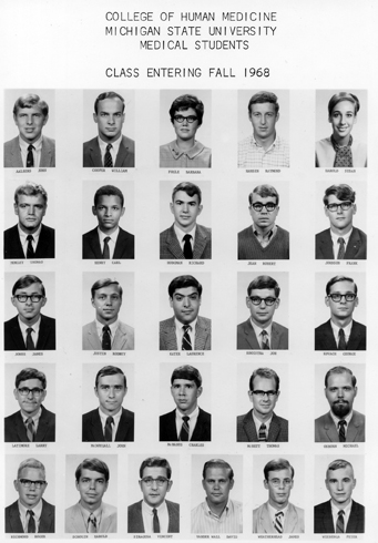 College of Human Medicine
Class Entering Fall 1968