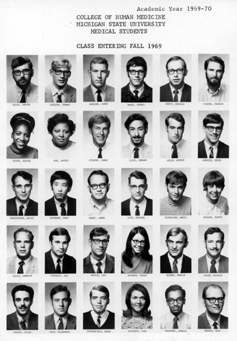 College of Human Medicine
Class Entering Fall 1969