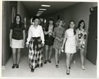 Dolores Wharton with female MSU students, 1970