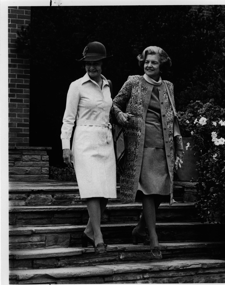 Dolores Wharton with Elizabeth Ford, 1976
