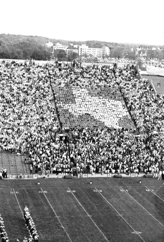 Texas fans at a football game