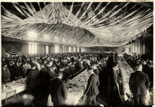 Dedication ceremony in the gymnasium