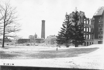 The Engineering Building after the 1916 fire