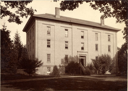 Front view of College Hall in 1888 by Carpenter '79